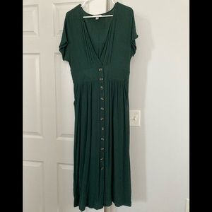 AE button down midi dress LONG LENGTH